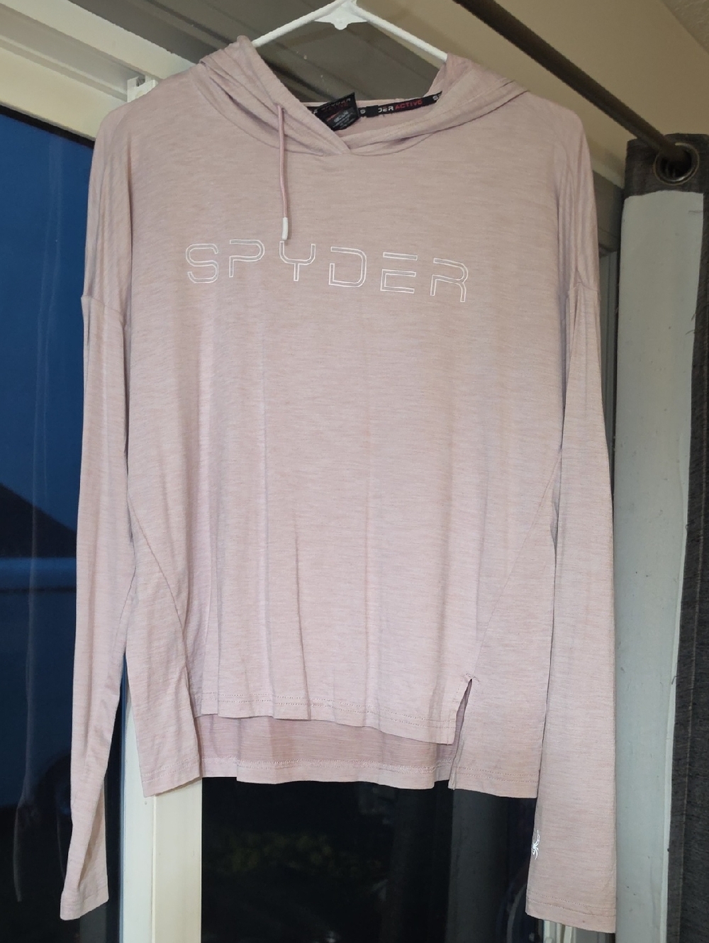 Spyder Men's Crewneck Hooded Long-Sleeve Sweater in Dusty Pink